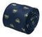 Navy dark blue  tie with embroidered Alaskan golden king crab nautical sea design